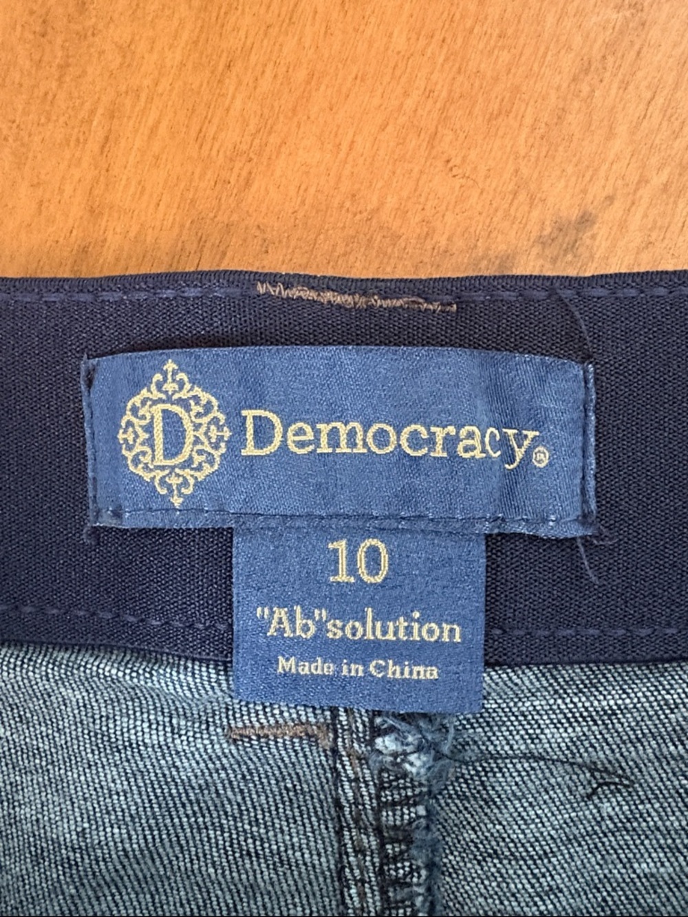 Democracy NWT Ab Solution Șki Rise Wide Leg Jeans Size 10 - Picture 9 of 15